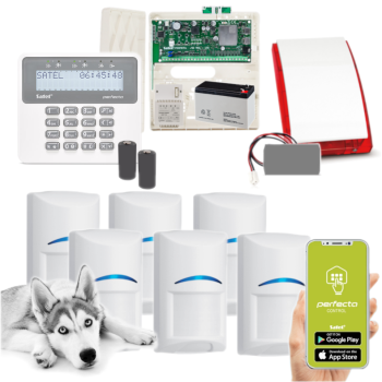 ZESTAW ALARMOWY SATEL PERFECTA 32-WRL LTE SET-A 6 CZUJEK BOSCH PET PRF-LCD-WRL + SYRENA MSP-300 R